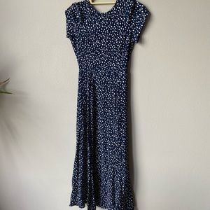 Lindsey cap sleeve slit leg dress